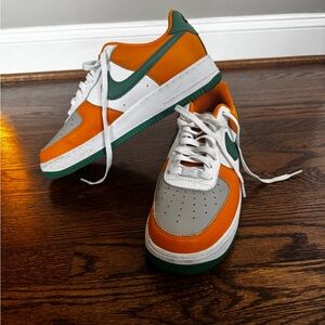 Nike Orange and Green Men's Shoes